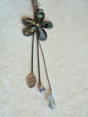 Vintage Guess Jeans Floral Pendant Necklace